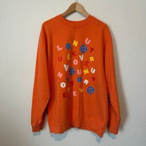 Harry Styles Love On Tour Orange Graphic Heart Sweatshirt Women's Size 3XL